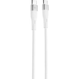 Кабель Proove Light Silicone USB-C to USB-C 60W 1m White (CCLC60001102)