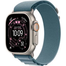 Смарт-годинник Apple Watch Ultra 3 49mm Natural Titanium Case with Light Blue Alpine Loop Medium (MEWM4)