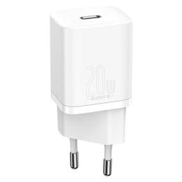Мережевий зарядний пристрій Baseus Super Silicone PD Charger 20W (CCSUP-B02) White