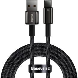 Кабель Baseus Tungsten Gold USB-A to USB-C 2m Black (CAWJ000101)