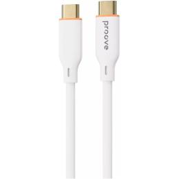 Кабель Proove Jelly Silicone USB-C to USB-C 60W 1m White (CCJS60002202)