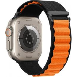 Ремінець Hoco WA20 Alpine Loop Nylon Strap для Apple Watch 38/40/41mm Black Orange