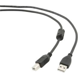 Кабель AТcom USB 2.0 AM/BM Ferrite 1.5m Black (5474)