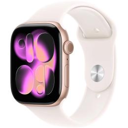 Смарт-годинник Apple Watch Series 11 GPS 42mm Rose Gold Aluminum Case with Light Blush Sport Band S/M (MEU04)