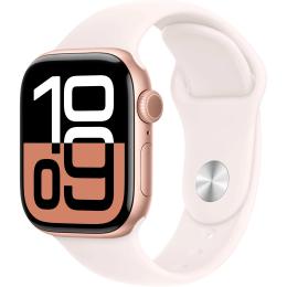 Смарт-годинник Apple Watch Series 10 GPS 42mm Rose Gold Aluminum Case with Light Blush Sport Band M/L (MWWJ3)