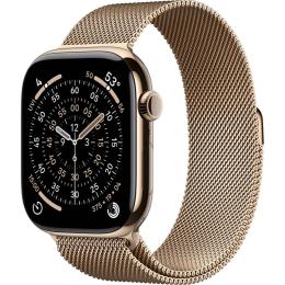 Смарт-годинник Apple Watch Series 11 GPS + Cellular 46mm Gold Titanium Case with Gold Milanese Loop S/M (MFD74)