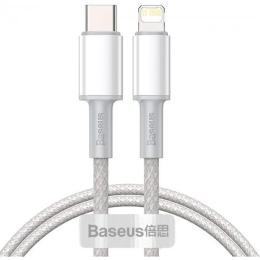 Кабель Baseus High Density Braided USB-C to Lightning 1m White (CATLGD-02)