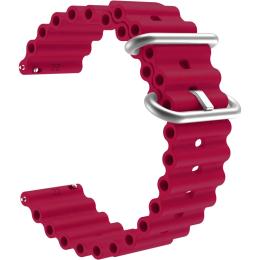 Універсальний ремінець для смарт-годинників Ocean Band 22mm Wine Red
