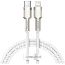 Кабель Baseus Cafule Metal Data Cable USB-C to Lightning PD 20W 1m White (CATLJK-A02)
