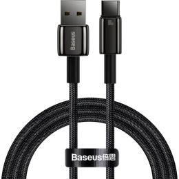 Кабель Baseus Tungsten Gold USB-A to USB-C 1m Black (CAWJ000001)