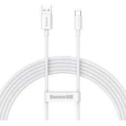 Кабель Baseus Superior Series SUPERVOOC USB-A to USB-C 65W 2m White (CAYS001002)