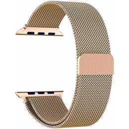 Універсальний ремінець для смарт-годинників DK Milanese Loop Magnetic для Apple Watch Metallic Band 38/40/41mm Gold + адаптер