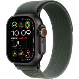 Смарт-годинник Apple Watch Ultra 2 49mm Black Titanium Case with Green Trail Loop S/M (MYTJ3+MYQ33)
