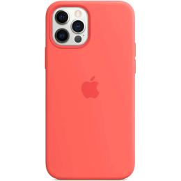 Чохол Silicone Case з MagSafe для Apple iPhone 12/12 Pro (Pink Citrus) ААА