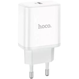 Мережевий зарядний пристрій Hoco C104A Stage Dual Port 20W Type-C (White)