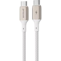 Кабель Proove Dense Metal USB-С to USB-С 60W 1m White (CCDM60002202)
