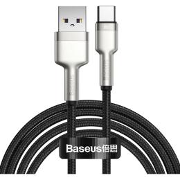 Кабель Baseus Cafule Metal Data Cable USB to USB-C 2м Black (CAKF000201)