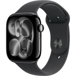 Смарт-годинник Apple Watch Series 11 GPS 42mm Jet Black Aluminum Case with Black Sport Band M/L (MEQU4)