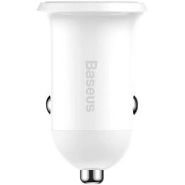 Автомобільний зарядний пристрій Baseus Grain Pro Car Charger Dual USB 4.8A White (CCALLP-02)