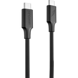 Кабель Proove Striped Silicone USB-C to USB-C 60W 1m Black (CCSS60002201)
