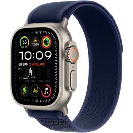 Смарт-годинник Apple Watch Ultra 2 49mm Natural Titanium Case with Blue Trail Loop M/L (MX4L3)