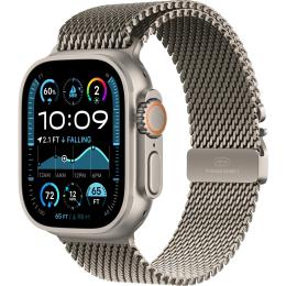 Смарт-годинник Apple Watch Ultra 2 49mm Natural Titanium Case with Natural Titanium Milanese Loop Medium (MX5R3)