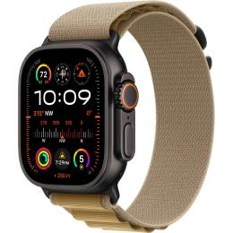 Смарт-годинник Apple Watch Ultra 2 49mm Black Titanium Case with Tan Alpine Loop Small (MYTF3+MYQ03)