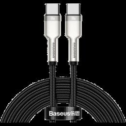 Кабель Baseus Cafule Metal USB-C to USB-C 100W 2m Black (CATJK-D01)