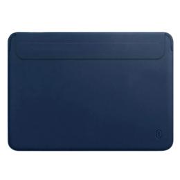 Чохол-кишеня WiWU Slim Stand Sleeve Leather Case для MacBook New 16 Skin Pro Navy Blue (6936686401586)