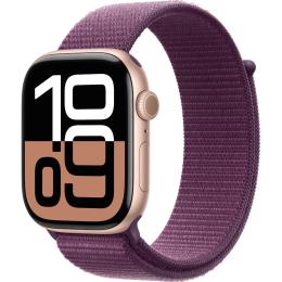 Смарт-годинник Apple Watch Series 10 GPS 46mm Rose Gold Aluminum Case with Plum Sport Loop (MWWV3)