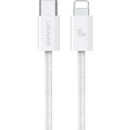 Кабель Usams US-SJ657 U86 USB-C to Lightning PD 30W 1.2m White