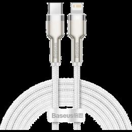 Кабель Baseus Cafule Metal USB-C to Lightning PD 20W 2m White (CATLJK-B02)