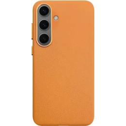 Чохол Epik Leather Case для Samsung Galaxy S25 Orange AAA