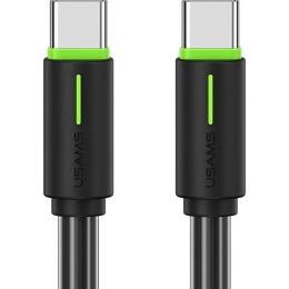 Кабель Usams SJ734 USB-C to USB-C 60W 5A 1.0m Black