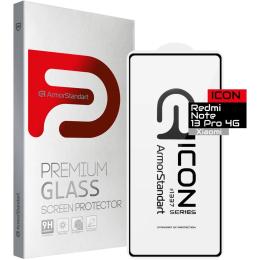 Захисне скло ArmorStandart Full Glue Icon Glass для Redmi Note 13 Pro 4G/ Poco M6 Pro 4G/ Note 14S Black (ARM73386)