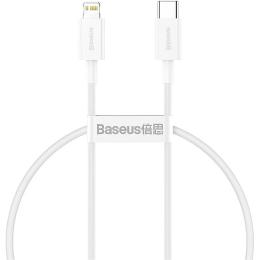 Кабель Baseus Superior Series USB-C to Lightning 20W 0.25m White (CATLYS-02)