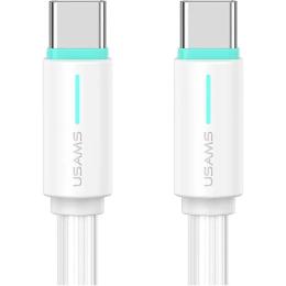 Кабель Usams SJ734 USB-C to USB-C 60W 5A 1.0m White