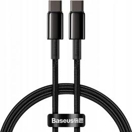Кабель Baseus Tungsten Gold Fast Charging Data Cable USB-C to USB-C 100W 1m Black (CATWJ-01)