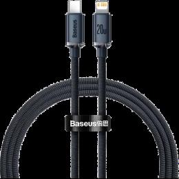 Кабель Baseus Crystal Shine Series USB-C to Lightning 20W 2m Black (CAJY000301)