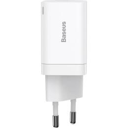 Мережевий зарядний пристрій Baseus Super Si Pro 30W USB-C + USB-A White (CCSUPP-E02)