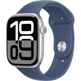 Смарт-годинник Apple Watch Series 10 GPS 46mm Silver Aluminum Case with Denim Sport Band M/L (MWWM3)