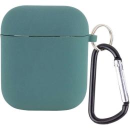 Чохол Silicone Case + Carabine для Apple AirPods Pine Green