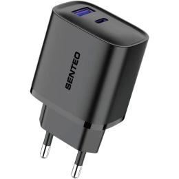 Сетевое зарядное устройство Senteo T-06 PD+QC3.0 45W Black