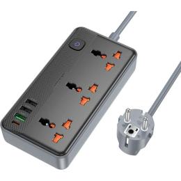 Мережевий фільтр Borofone BAC3A Roy Black (6941991111464)