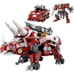 Конструктор Reobrix Mecha Dino Трансформер 3в1 динозавр Трицератопс (33003)