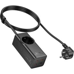 Сетевой фильтр Hoco NS9 Wisdom Black (638494)