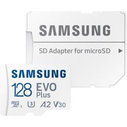 Карта пам'яті Samsung microSDXC EVO Plus 128GB UHS-I U3 V30 A2 + SD Adapter (MB-MC128KA)