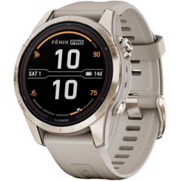 Смарт-часы Garmin Fenix 7S Pro Sapphire Solar Edition Soft Gold with Light Sand Band (010-02776-14)