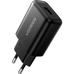 Мережевий зарядний пристрій Ugreen CD122 18W QC3.0 USB Fast Charger 3A Black (70273)