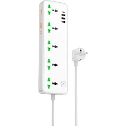 Мережевий фільтр Hoco AC13A White EU